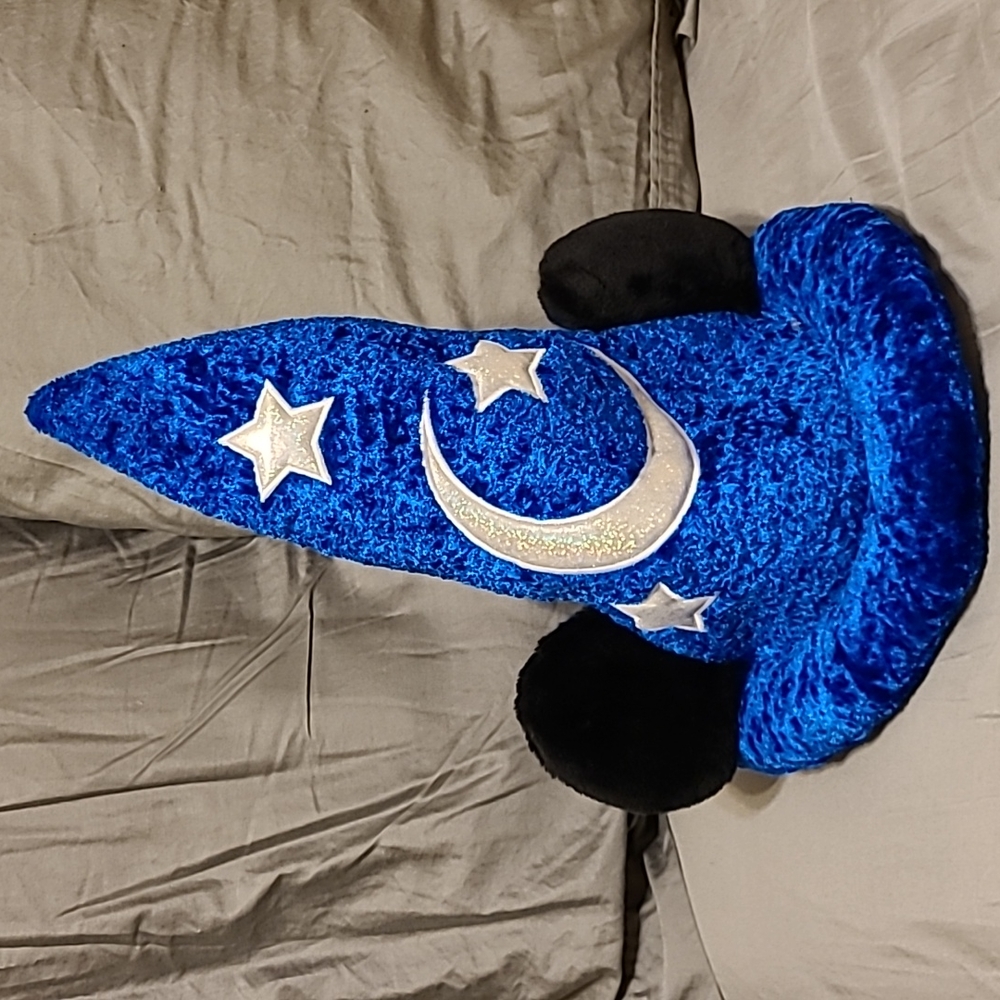 Disney Parks Mickey Mouse Fantasia Wizard Sorcerer Plush Hat w/ Ears Adult Size